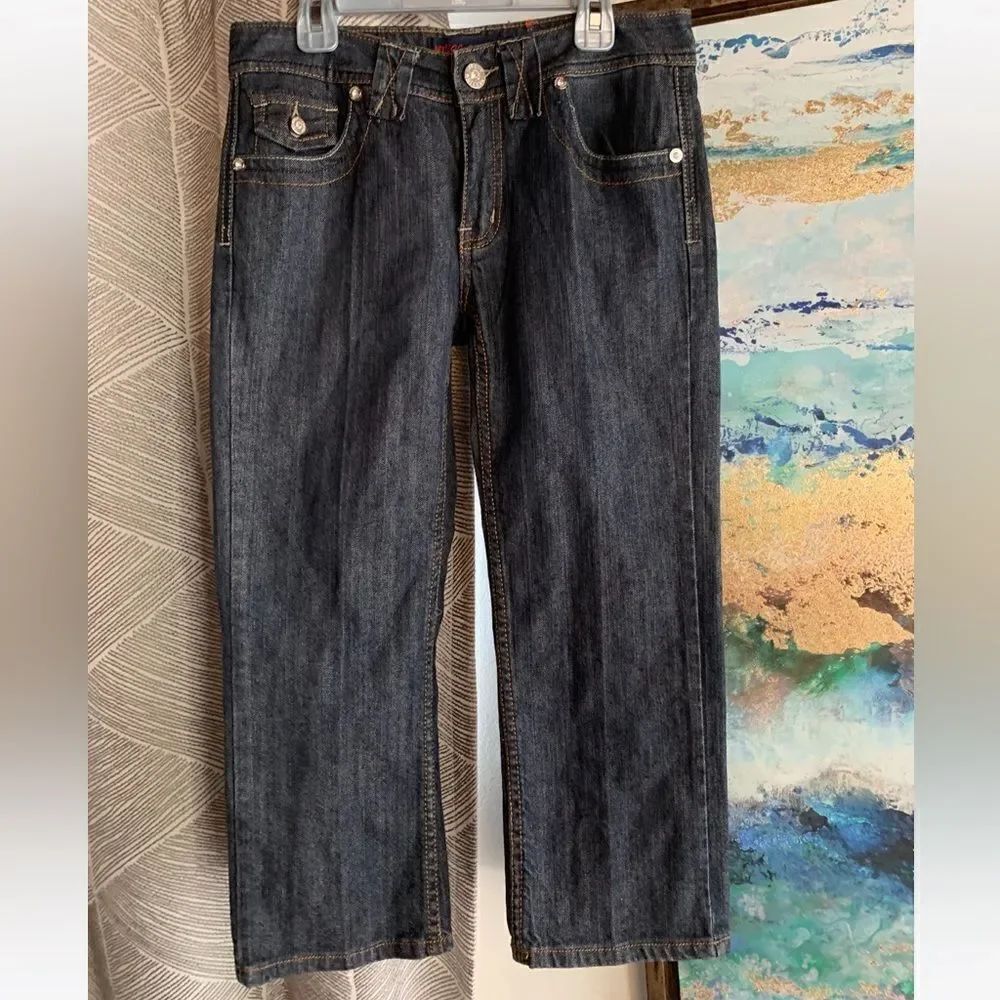 Vértigo parís dark blue capri jeans size 27 NEW